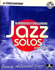 16 Moderately Challenging Jazz Solos Tenor Saxophone BK/CD cover Thumbnail